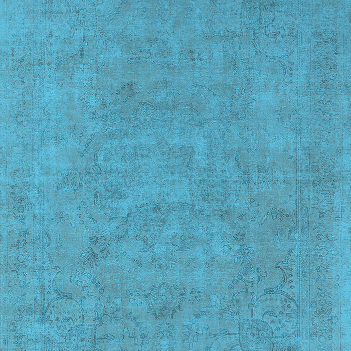 Machine Washable Oriental Light Blue Industrial Rug, wshurb2184lblu