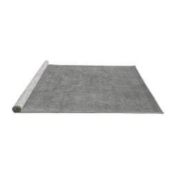 Sideview of Machine Washable Oriental Gray Industrial Rug, wshurb2184gry