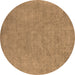 Round Oriental Brown Industrial Rug, urb2184brn