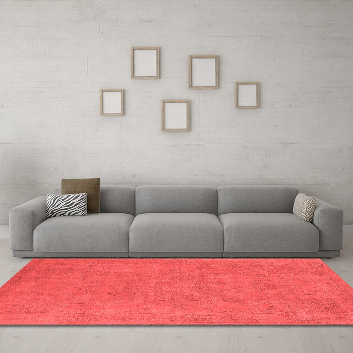Industrial Red Washable Rugs