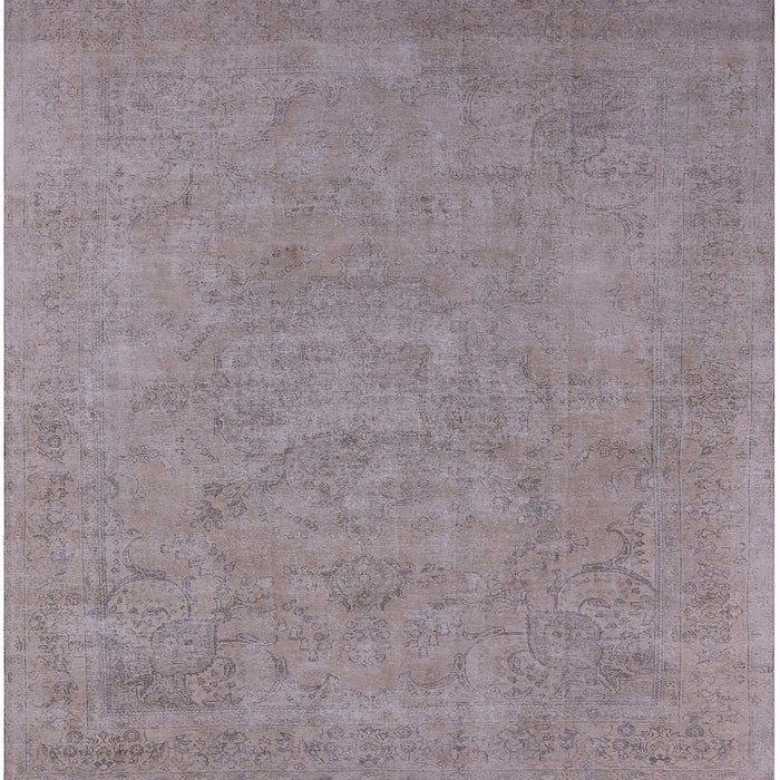 Square Mid-Century Modern Rose Purple Oriental Rug, urb2184