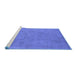 Sideview of Machine Washable Oriental Blue Industrial Rug, wshurb2184blu