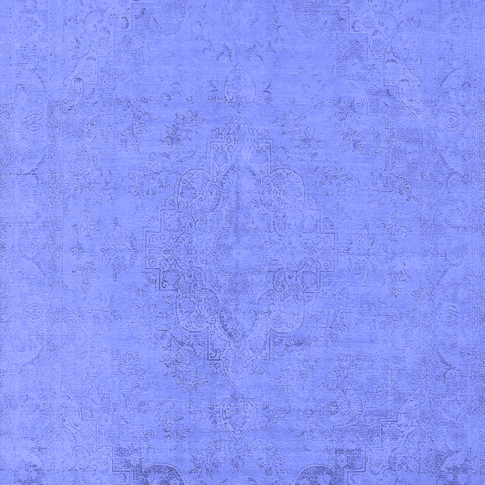 Machine Washable Oriental Blue Industrial Rug, wshurb2185blu