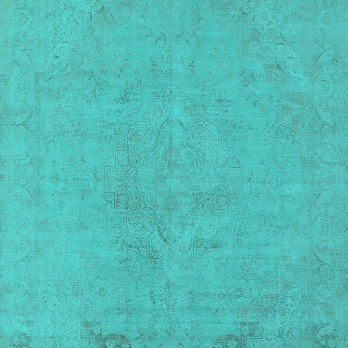 Machine Washable Oriental Turquoise Industrial Area Rugs, wshurb2185turq