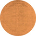 Round Oriental Orange Industrial Rug, urb2185org