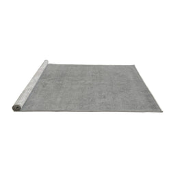 Sideview of Machine Washable Oriental Gray Industrial Rug, wshurb2185gry
