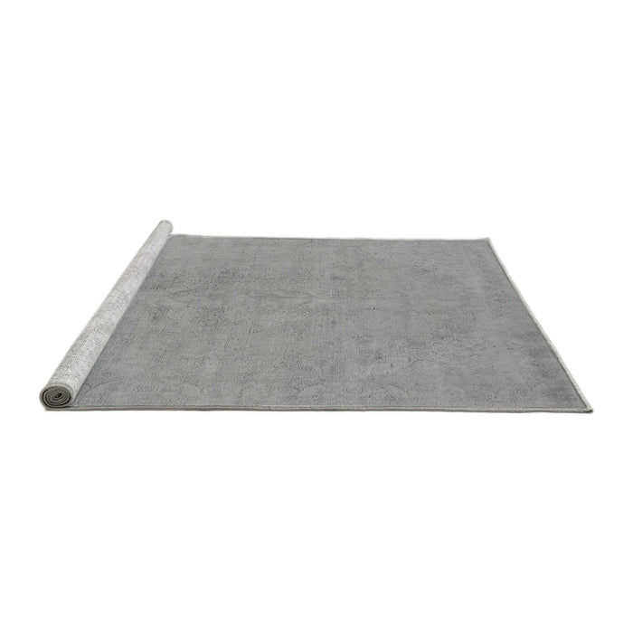 Sideview of Machine Washable Oriental Gray Industrial Rug, wshurb2185gry