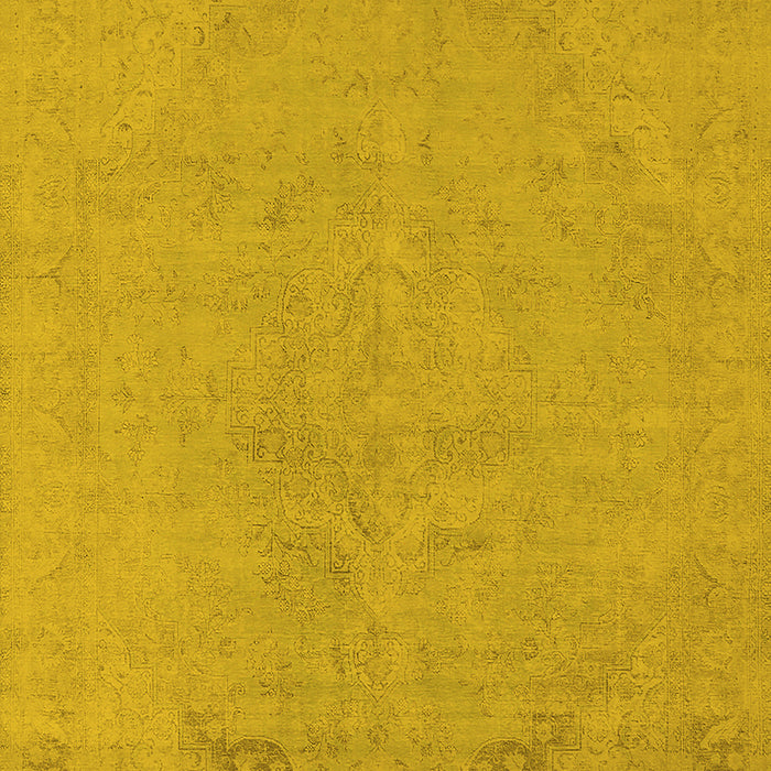 Machine Washable Oriental Yellow Industrial Rug, wshurb2185yw