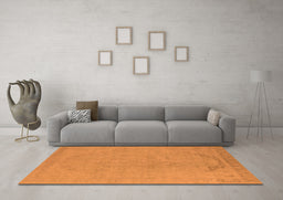 Machine Washable Oriental Orange Industrial Area Rugs in a Living Room, wshurb2185org
