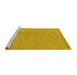 Sideview of Machine Washable Oriental Yellow Industrial Rug, wshurb2185yw