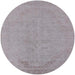 Round Machine Washable Industrial Modern Rosy Pink Rug, wshurb2185