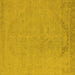 Square Oriental Yellow Industrial Rug, urb2185yw