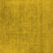 Square Machine Washable Oriental Yellow Industrial Rug, wshurb2186yw