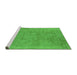 Sideview of Machine Washable Oriental Green Industrial Area Rugs, wshurb2186grn