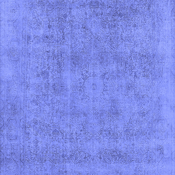 Machine Washable Oriental Blue Industrial Rug, wshurb2186blu