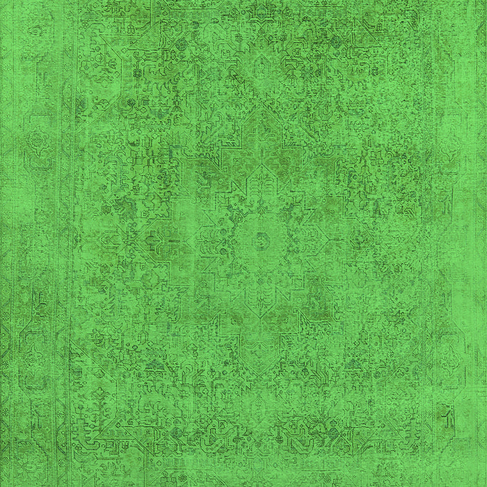 Machine Washable Oriental Green Industrial Area Rugs, wshurb2186grn