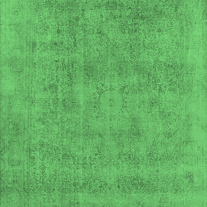Machine Washable Oriental Emerald Green Industrial Area Rugs, wshurb2186emgrn