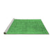 Sideview of Machine Washable Oriental Emerald Green Industrial Area Rugs, wshurb2186emgrn