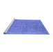 Sideview of Machine Washable Oriental Blue Industrial Rug, wshurb2186blu