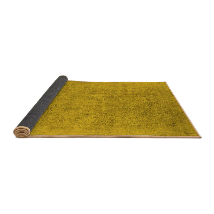 Sideview of Oriental Yellow Industrial Rug, urb2186yw