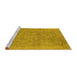 Sideview of Machine Washable Oriental Yellow Industrial Rug, wshurb2186yw