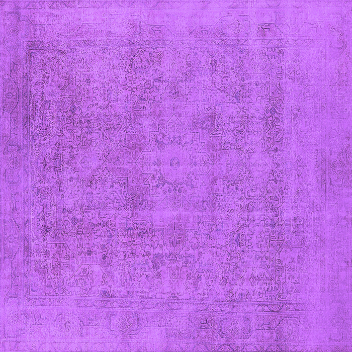 Square Machine Washable Oriental Purple Industrial Area Rugs, wshurb2186pur