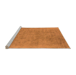 Sideview of Machine Washable Oriental Orange Industrial Area Rugs, wshurb2186org