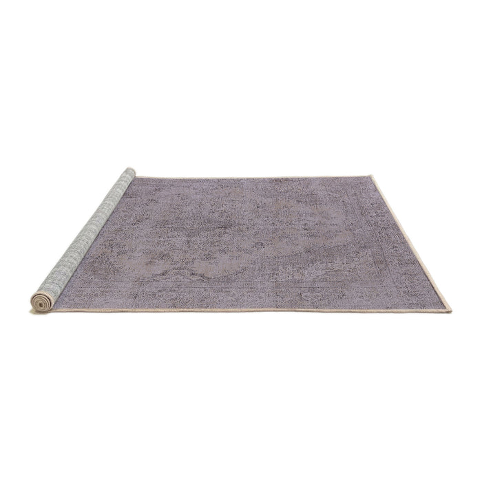 Sideview of Machine Washable Industrial Modern Silver Pink Rug, wshurb2187