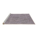 Sideview of Machine Washable Industrial Modern Silver Pink Rug, wshurb2187