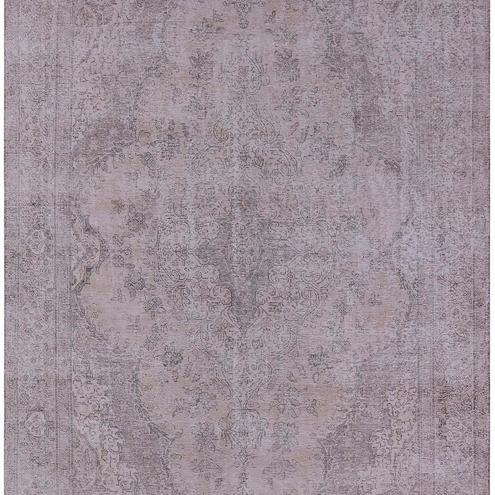 Mid-Century Modern Silver Pink Oriental Rug, urb2187