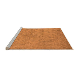 Sideview of Machine Washable Oriental Orange Industrial Area Rugs, wshurb2187org