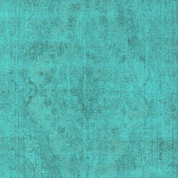 Machine Washable Oriental Turquoise Industrial Area Rugs, wshurb2187turq