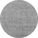 Round Oriental Gray Industrial Rug, urb2188gry