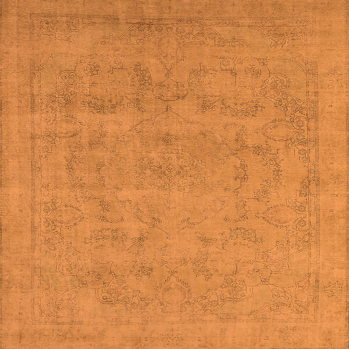 Square Oriental Orange Industrial Rug, urb2188org