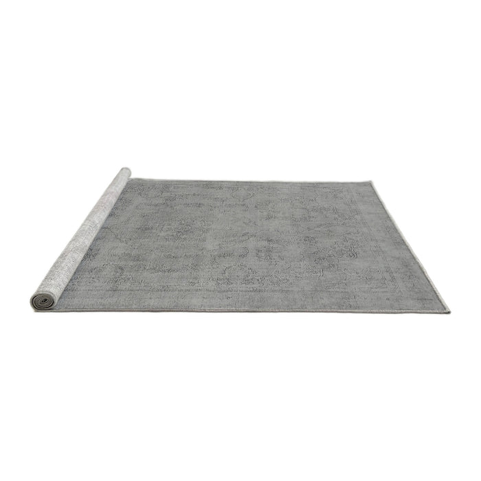 Sideview of Machine Washable Oriental Gray Industrial Rug, wshurb2188gry