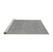 Sideview of Machine Washable Oriental Gray Industrial Rug, wshurb2188gry