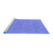 Sideview of Machine Washable Oriental Blue Industrial Rug, wshurb2188blu