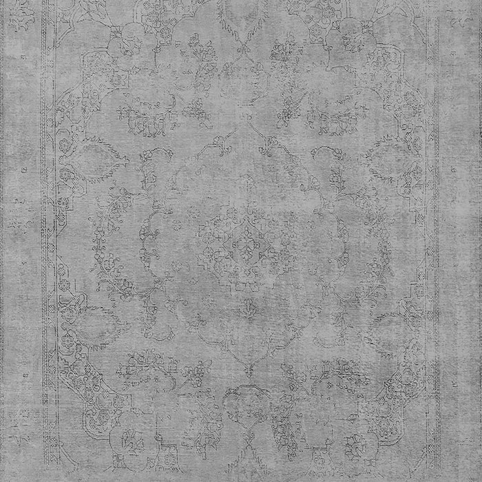 Machine Washable Oriental Gray Industrial Rug, wshurb2188gry