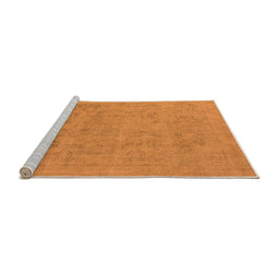 Sideview of Machine Washable Oriental Orange Industrial Area Rugs, wshurb2188org