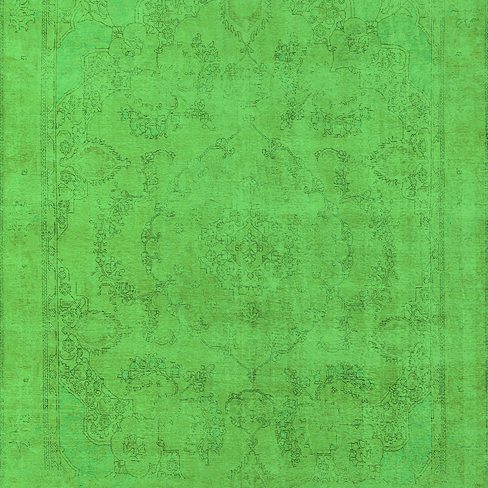 Machine Washable Oriental Green Industrial Area Rugs, wshurb2188grn