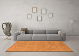 Machine Washable Oriental Orange Industrial Area Rugs in a Living Room, wshurb2188org