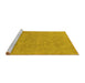 Sideview of Machine Washable Oriental Yellow Industrial Rug, wshurb2188yw