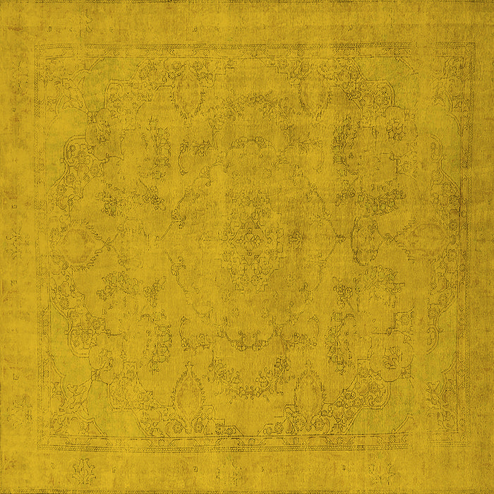 Square Oriental Yellow Industrial Rug, urb2188yw