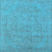 Square Oriental Light Blue Industrial Rug, urb2188lblu