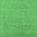 Square Machine Washable Oriental Emerald Green Industrial Area Rugs, wshurb2188emgrn