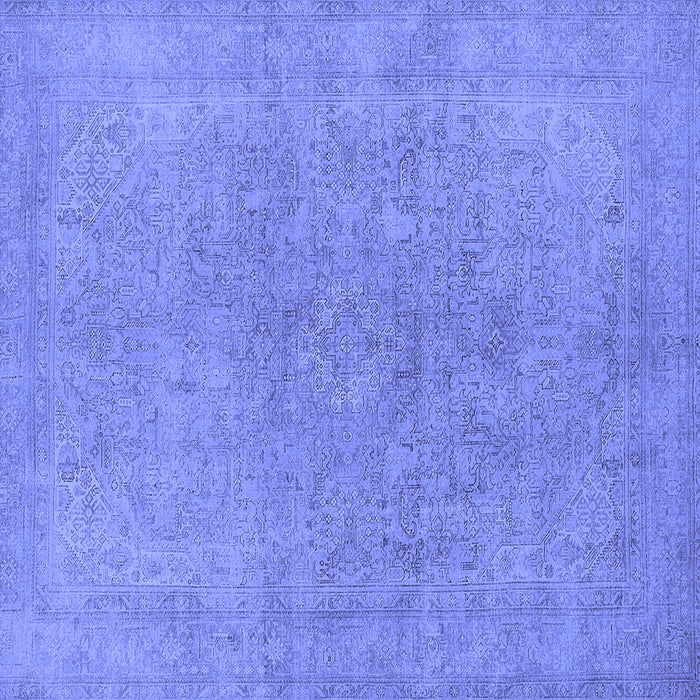Square Oriental Blue Industrial Rug, urb2189blu