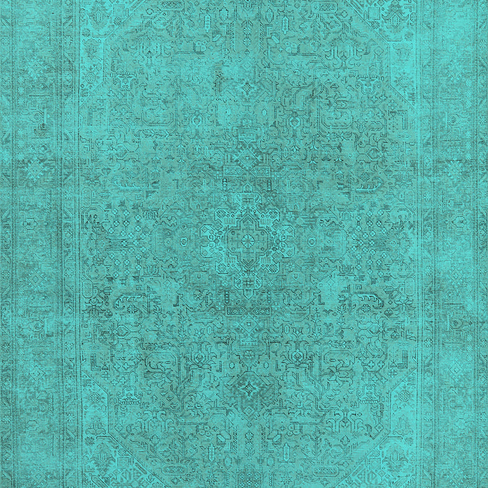 Machine Washable Oriental Turquoise Industrial Area Rugs, wshurb2189turq