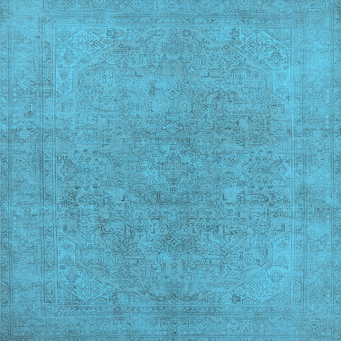 Square Oriental Light Blue Industrial Rug, urb2189lblu