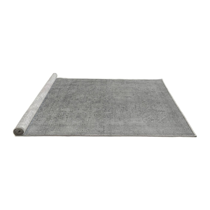Sideview of Machine Washable Oriental Gray Industrial Rug, wshurb2189gry