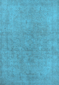 Oriental Light Blue Industrial Rug, urb2189lblu